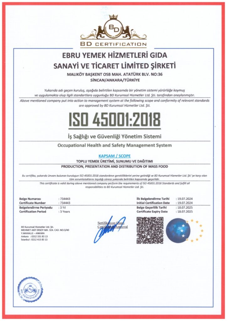 ebru yemek sertifika